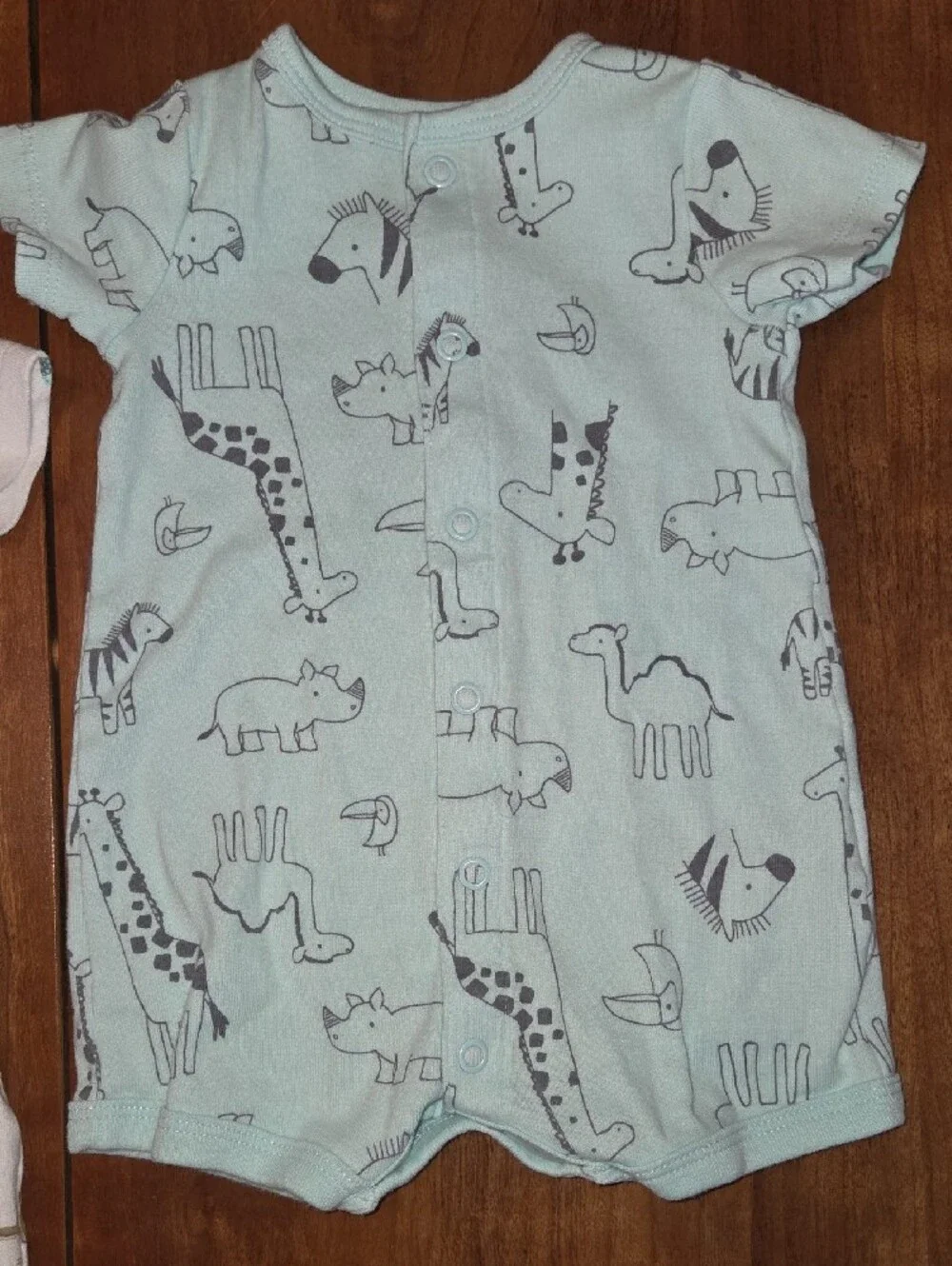 Carter's 2-Pack Safari Short-Sleeve Pajama Sets - White & Light Blue